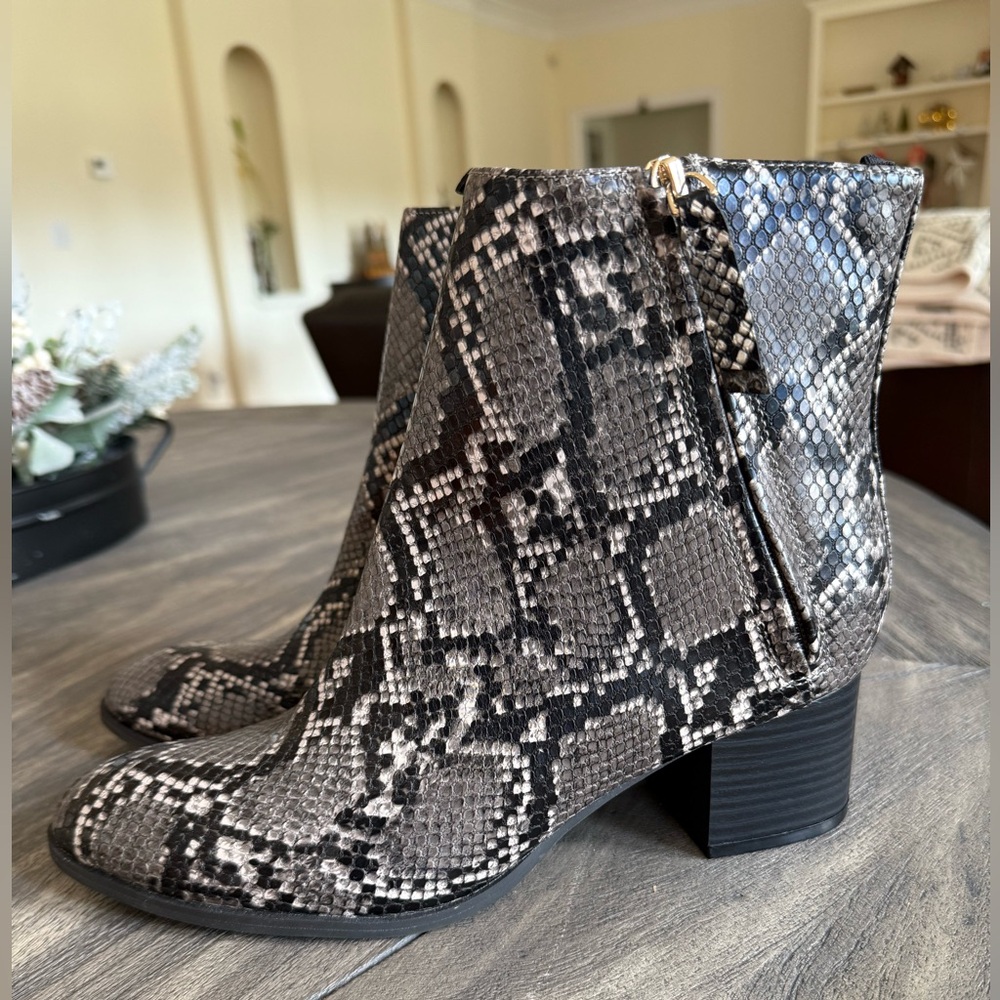 Snakeskin Ankle Boots